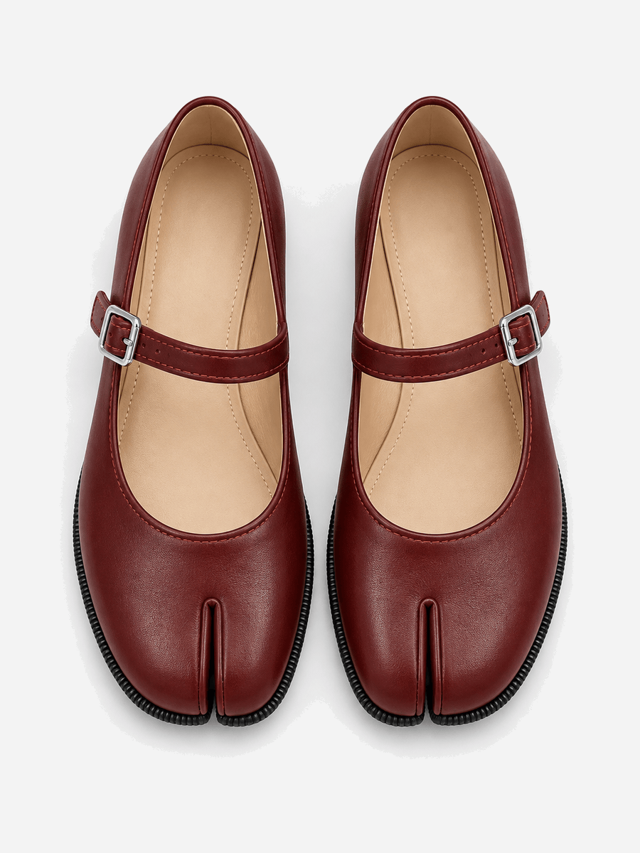 Casa Bellori Célestine – Babies tabi Mary Jane femme – Rouge