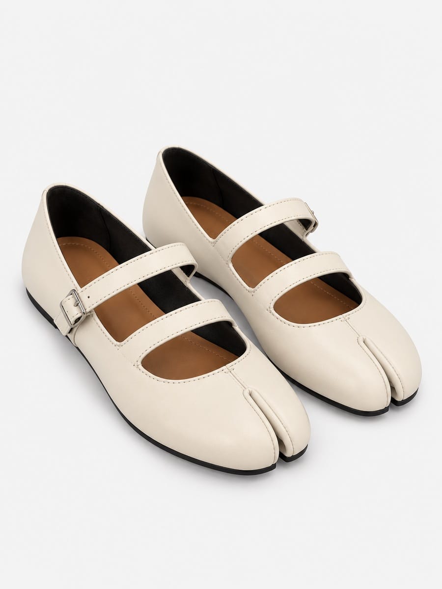 Casa Bellori Clémentine – Babies tabi à double bride femme – Beige