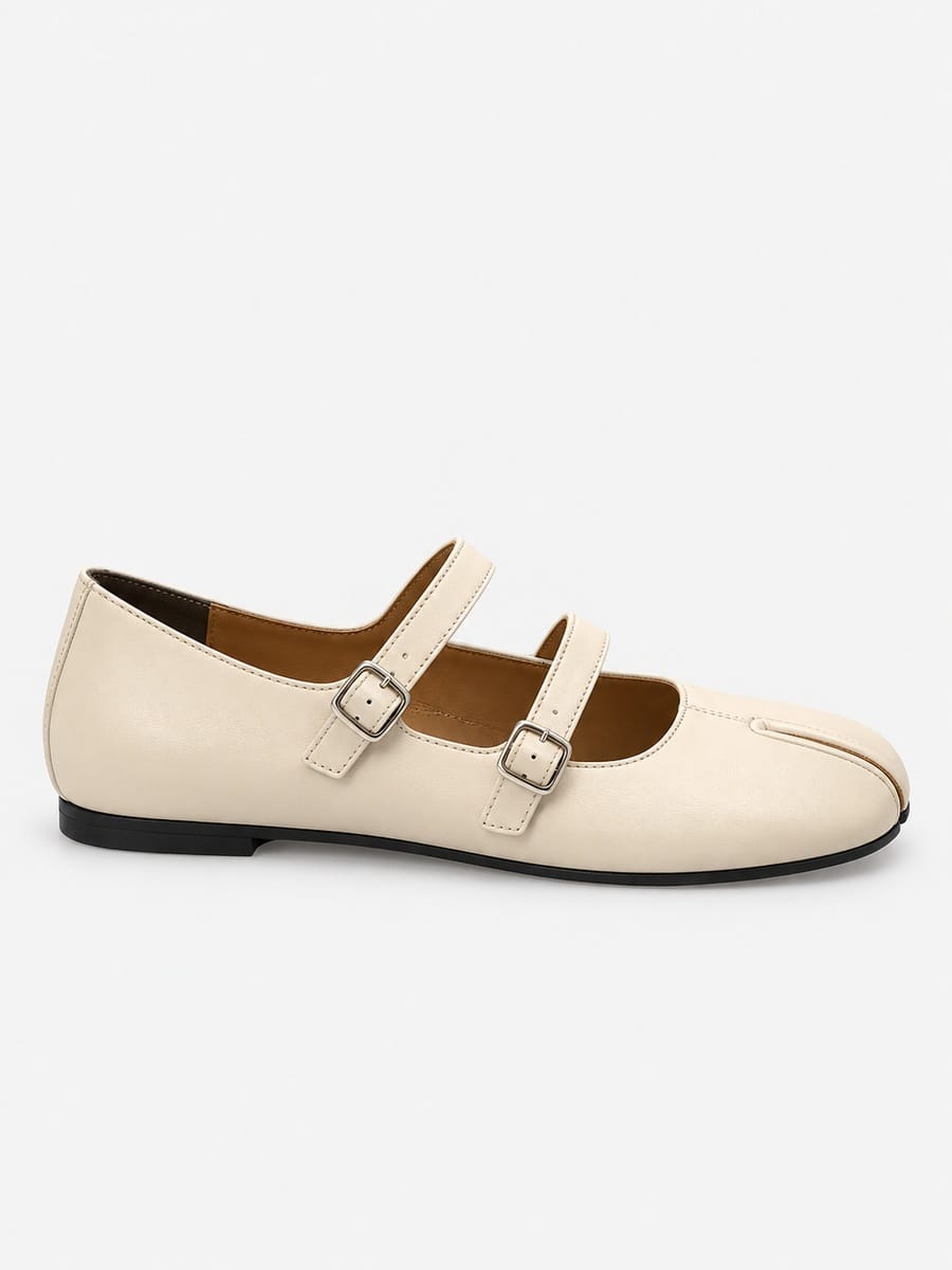 Casa Bellori Clémentine – Babies tabi à double bride femme – Beige