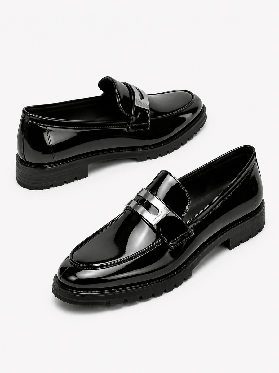 Casa Bellori Cyprien – Mocassin noir épais homme