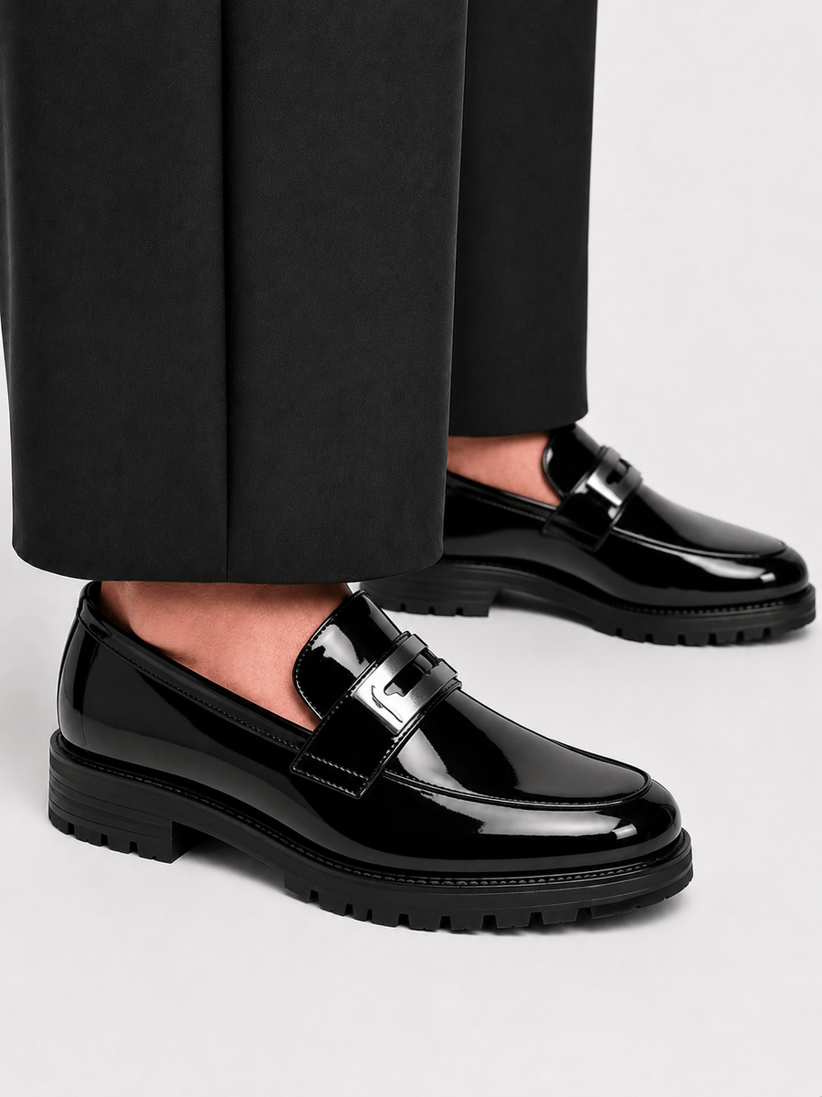 Casa Bellori Cyprien – Mocassin noir épais homme