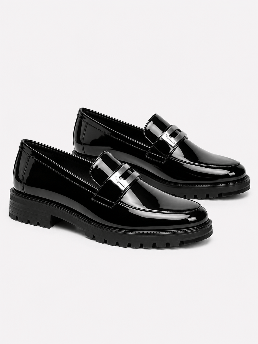 Casa Bellori Cyprien – Mocassin noir épais homme
