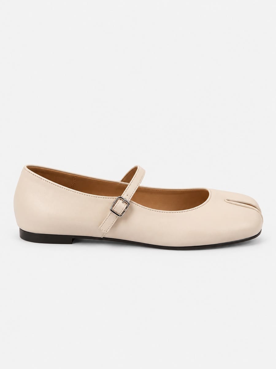 Casa Bellori Éloïse – Babies tabi à bride fine femme – Beige