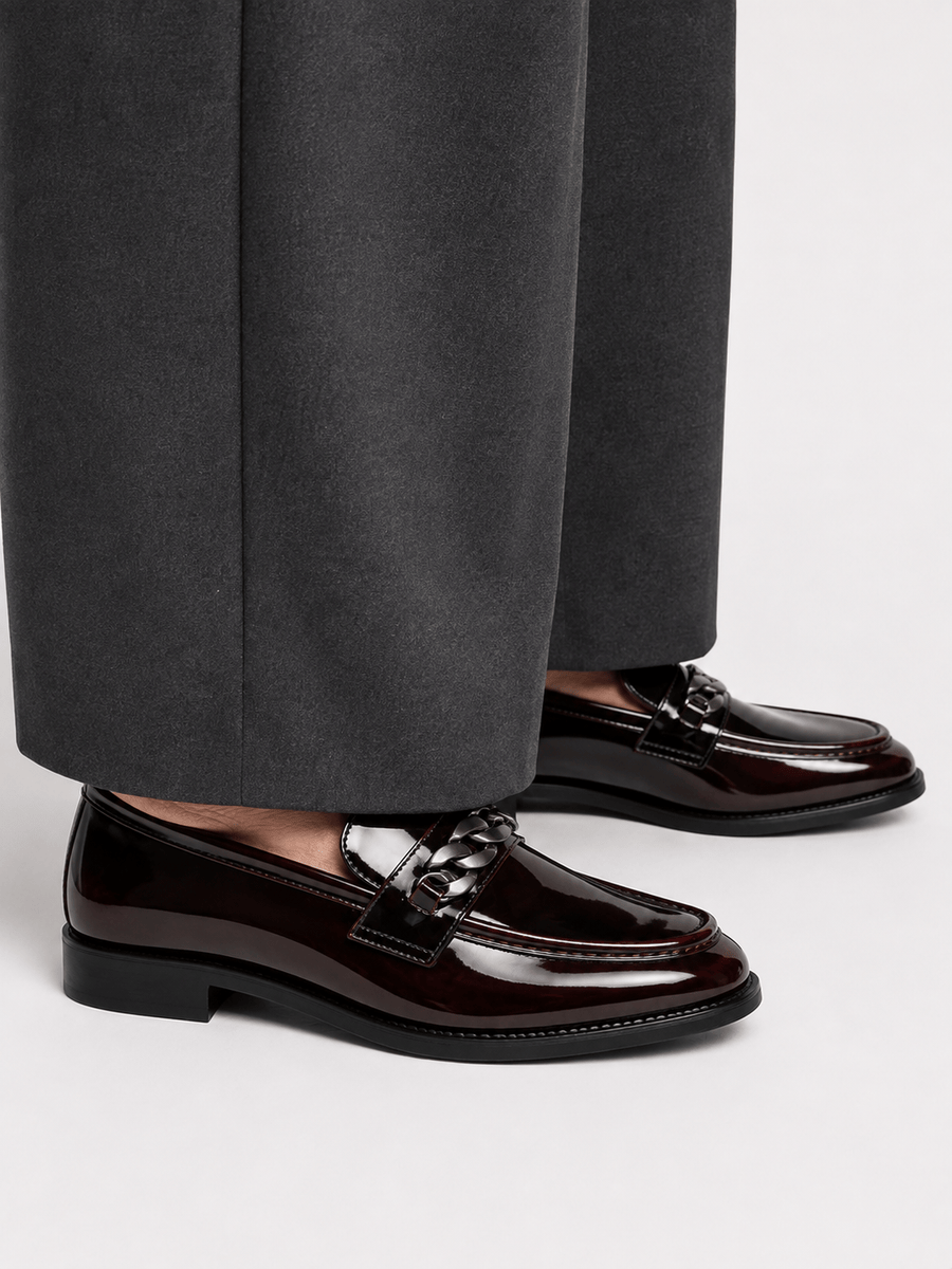 Casa Bellori Emeric – Mocassin bordeaux bout pointu homme