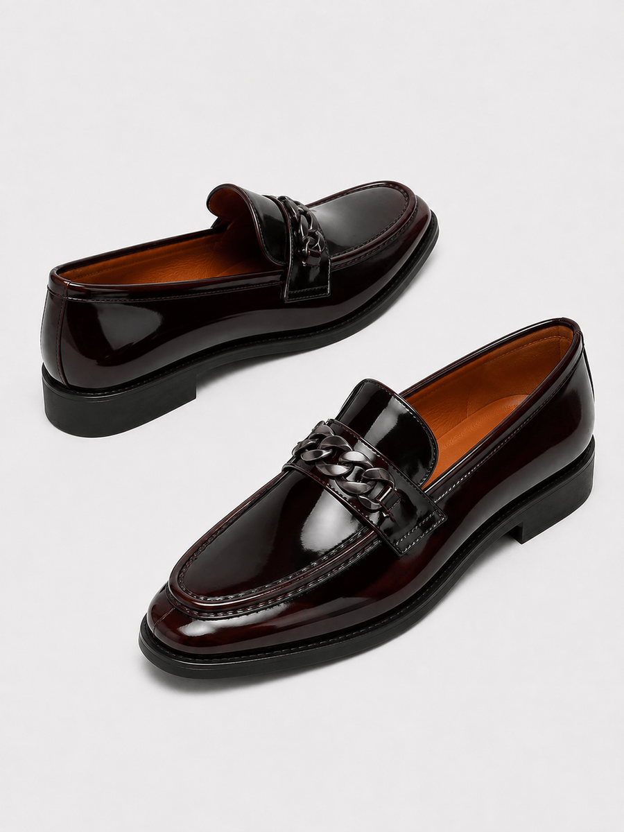 Casa Bellori Emeric – Mocassin bordeaux bout pointu homme