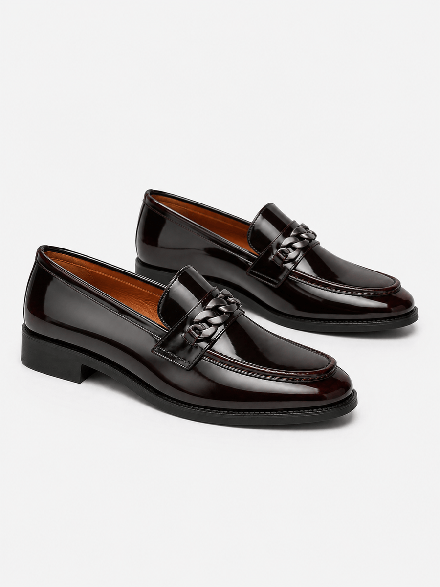 Casa Bellori Emeric – Mocassin bordeaux bout pointu homme
