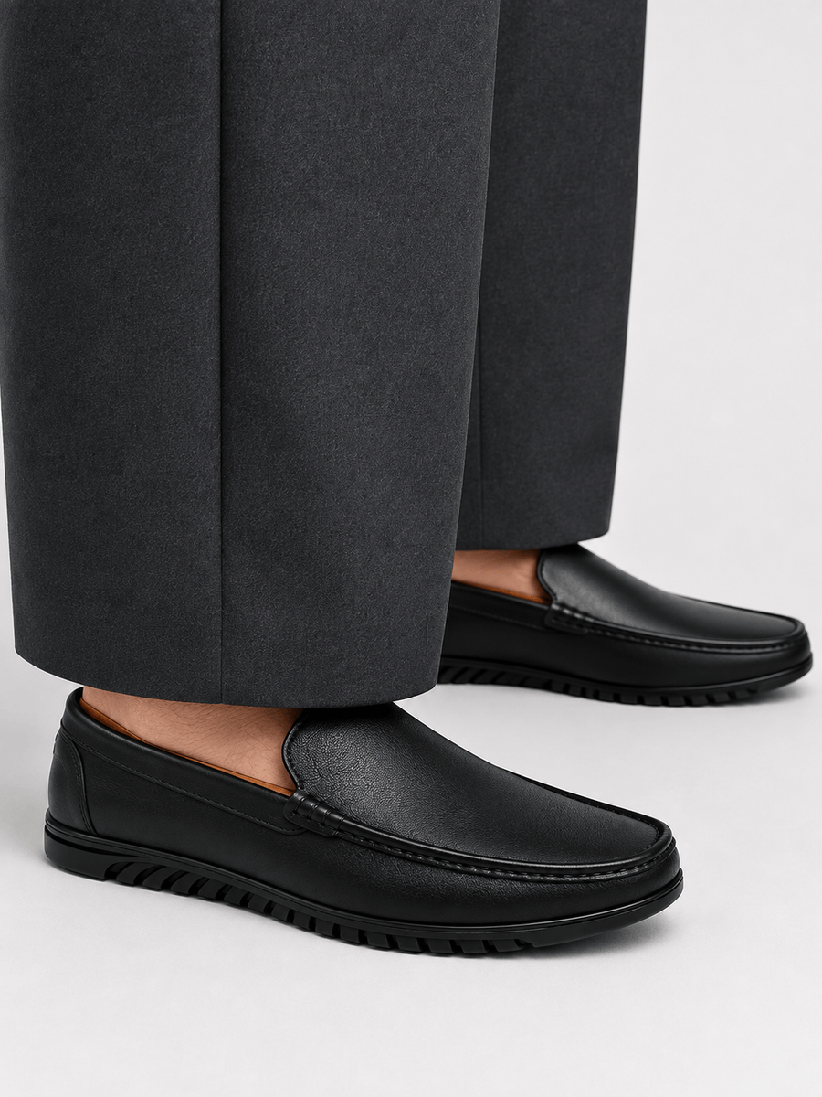 Casa Bellori Enzo – Mocassin homme en cuir noir cousu main