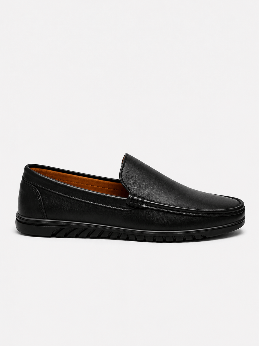 Casa Bellori Enzo – Mocassin homme en cuir noir cousu main