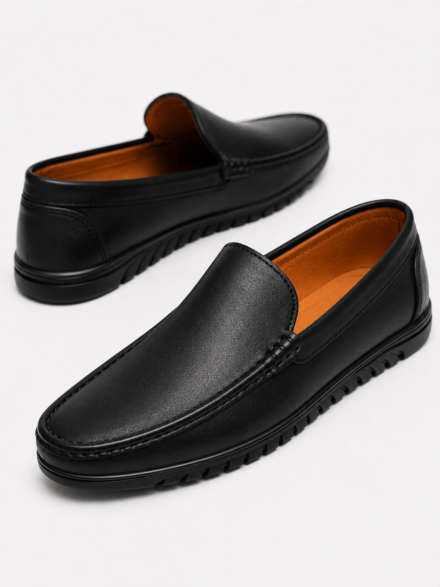 Casa Bellori Enzo – Mocassin homme en cuir noir cousu main