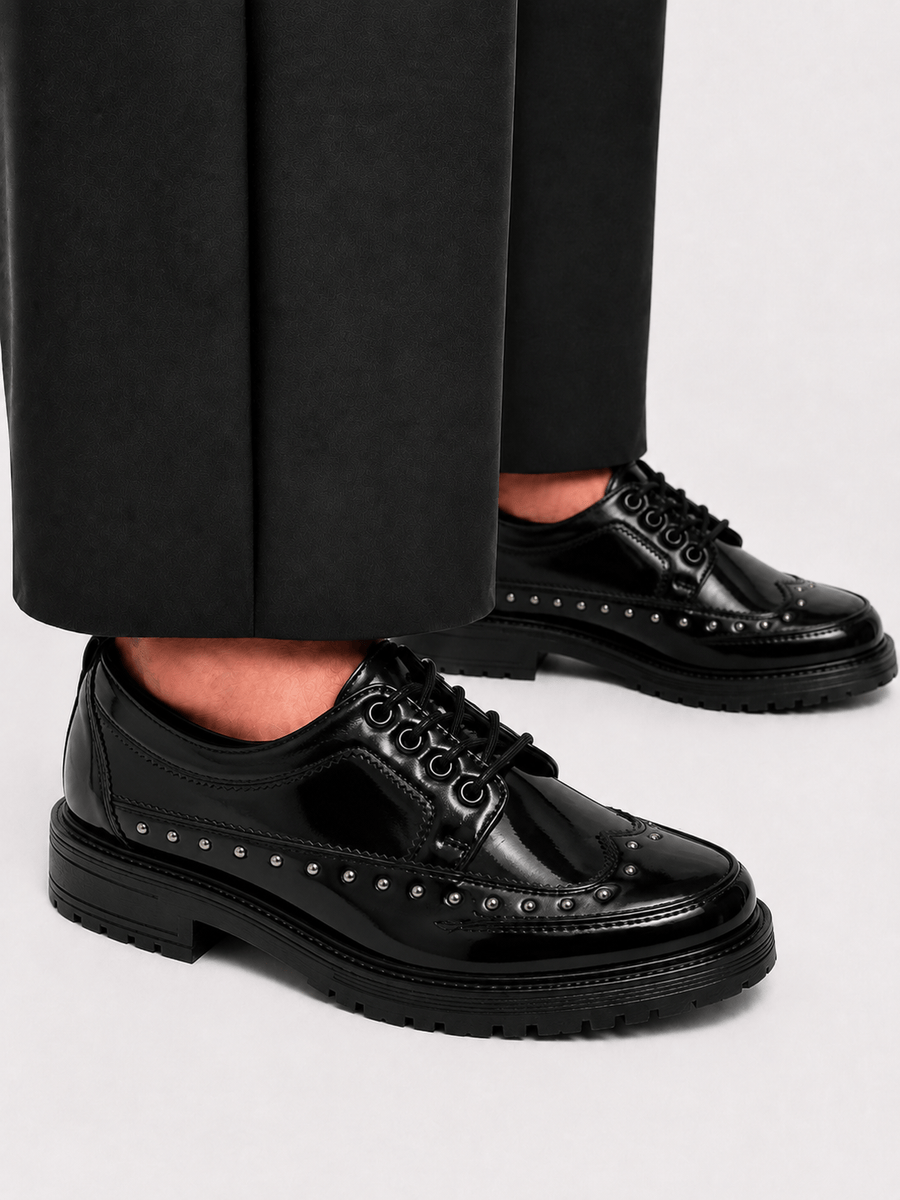 Casa Bellori Ferdinand – Chaussure cloutée noire homme