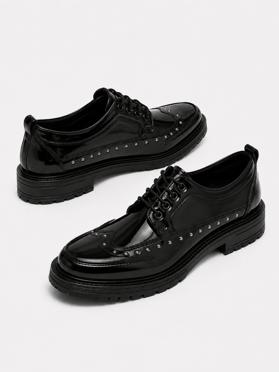 Casa Bellori Ferdinand – Chaussure cloutée noire homme