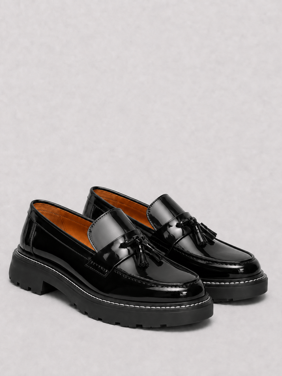 Casa Bellori Gabriel – Mocassin à franges noir homme