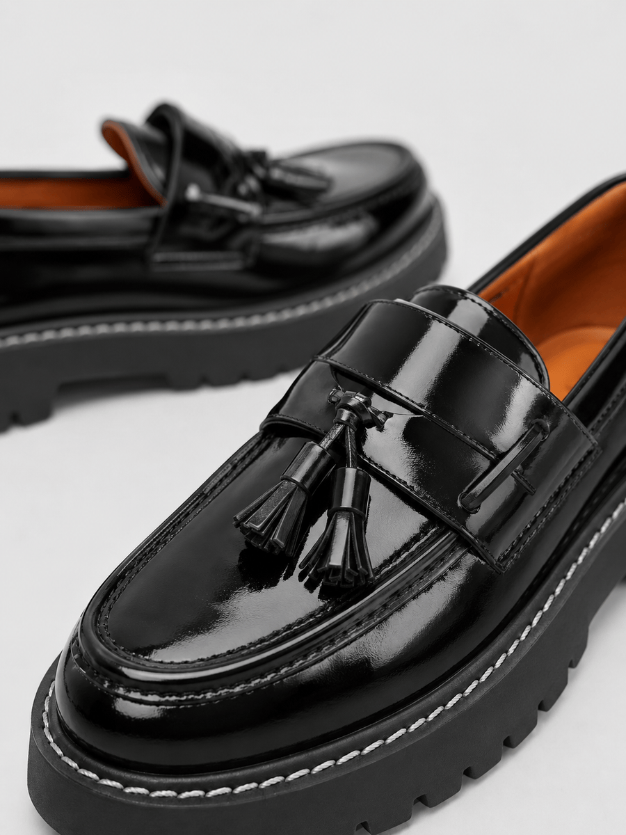 Casa Bellori Gabriel – Mocassin à franges noir homme