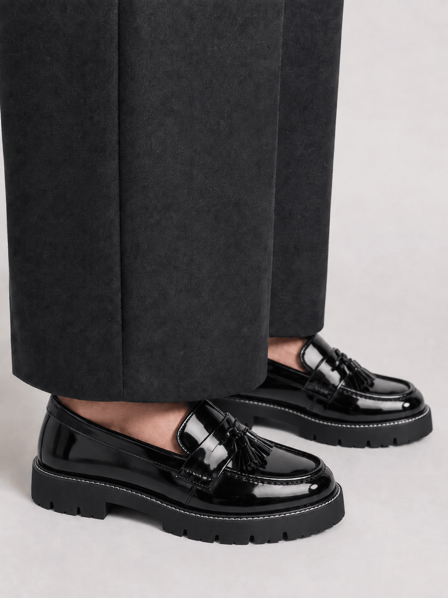 Casa Bellori Gabriel – Mocassin à franges noir homme