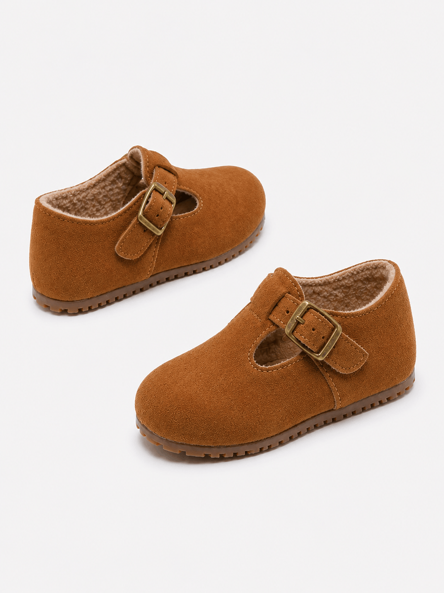 Casa Bellori Gaël – Mocassin en daim camel enfant garçon