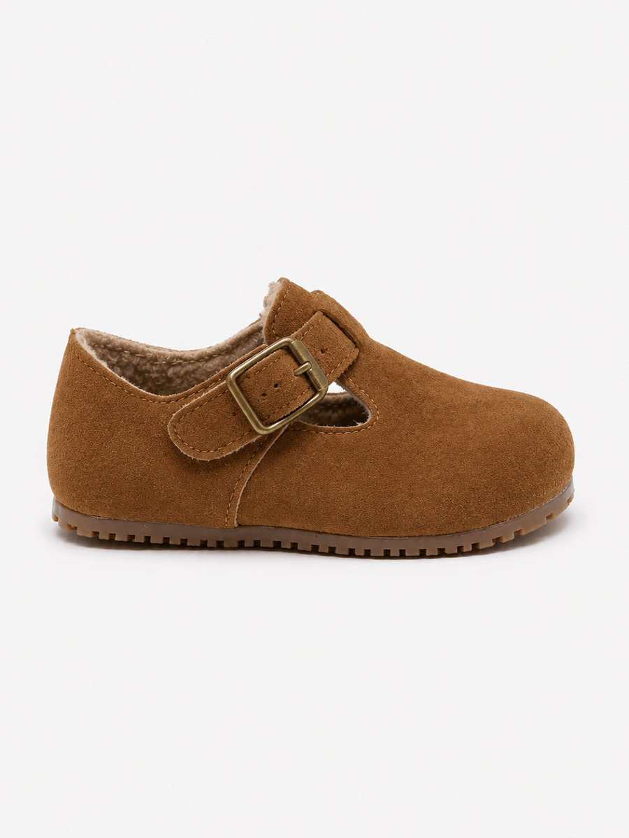 Casa Bellori Gaël – Mocassin en daim camel enfant garçon