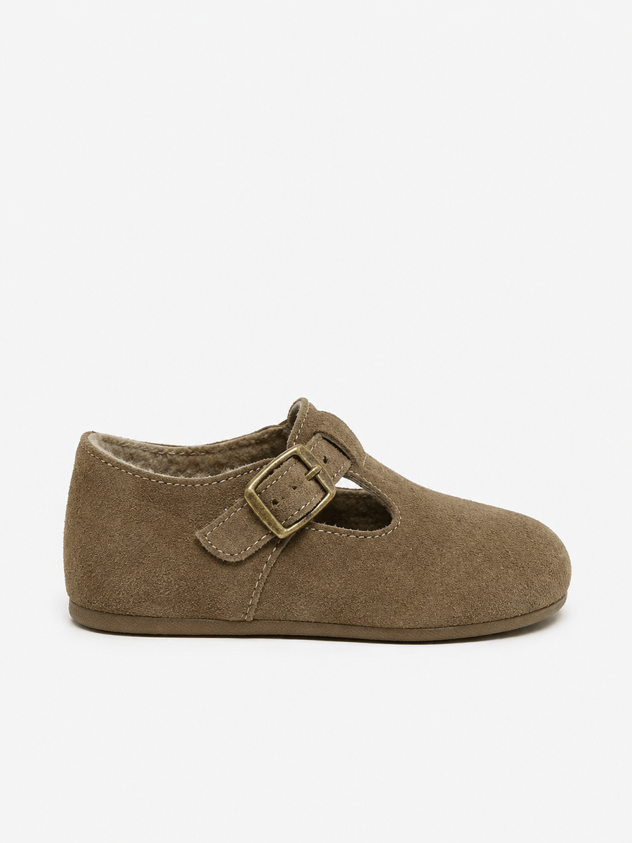 Casa Bellori Léonard – Mocassin en daim kaki enfant garçon