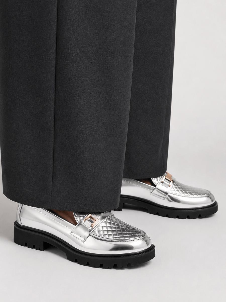 Casa Bellori Loris – Mocassin argenté homme
