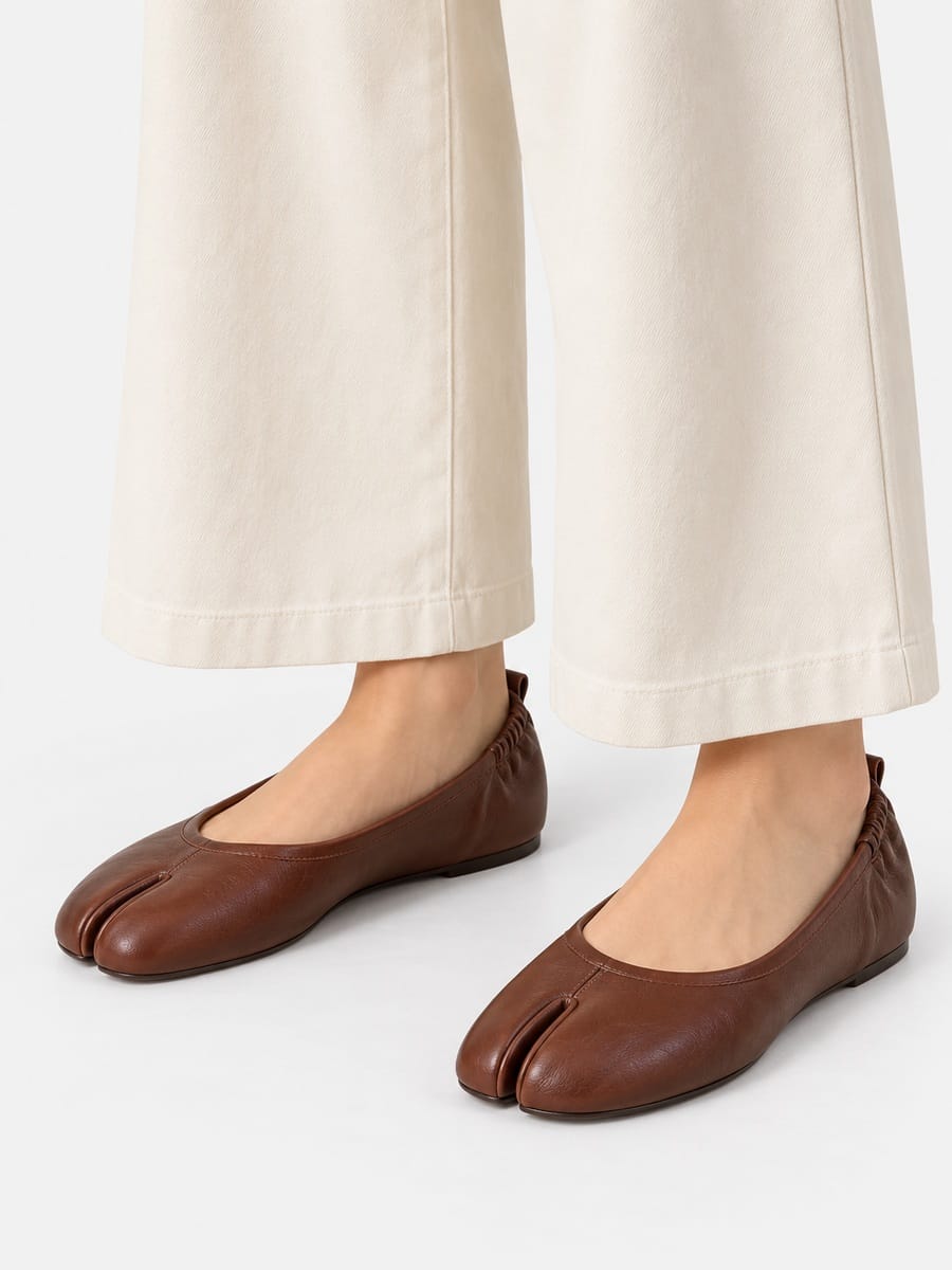 Casa Bellori Lucienne – Ballerine tabi femme – Marron