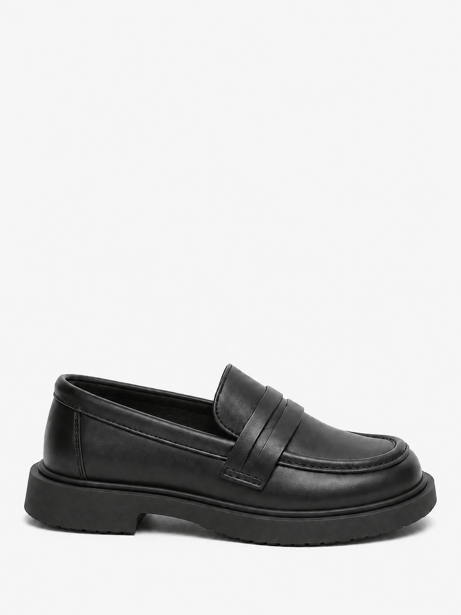 Casa Bellori Margot – Mocassin noir à bout rond enfant fille