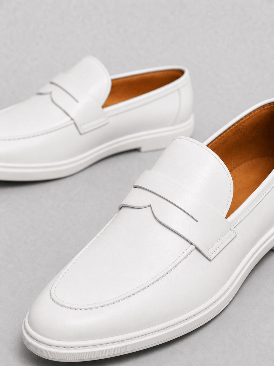 Casa Bellori Mathis – Mocassin blanc homme