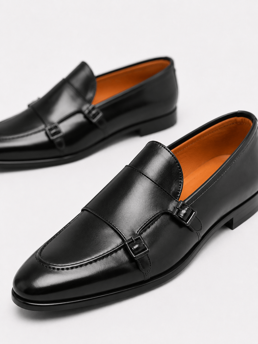 Casa Bellori Maxime – Chaussure Monk à Double Boucle Noire
