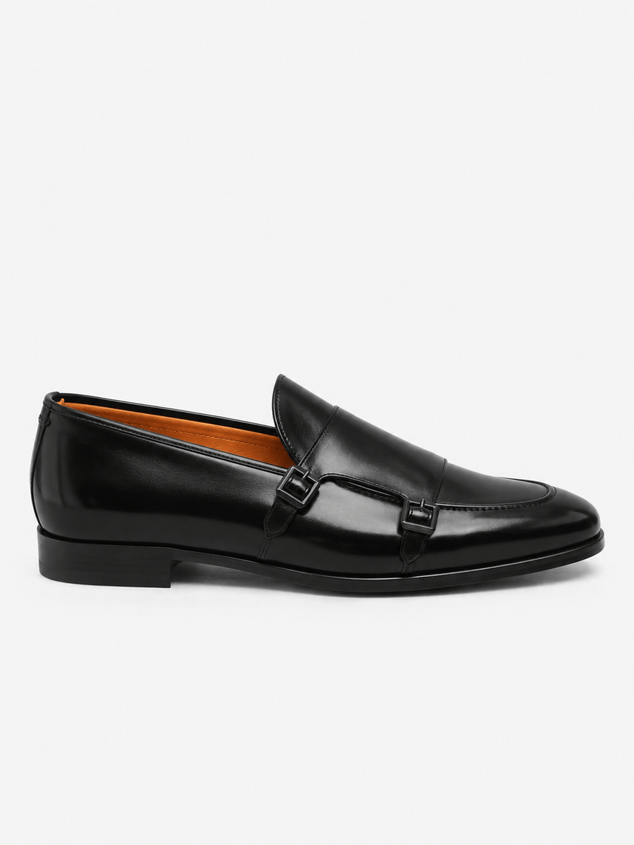 Casa Bellori Maxime – Chaussure Monk à Double Boucle Noire