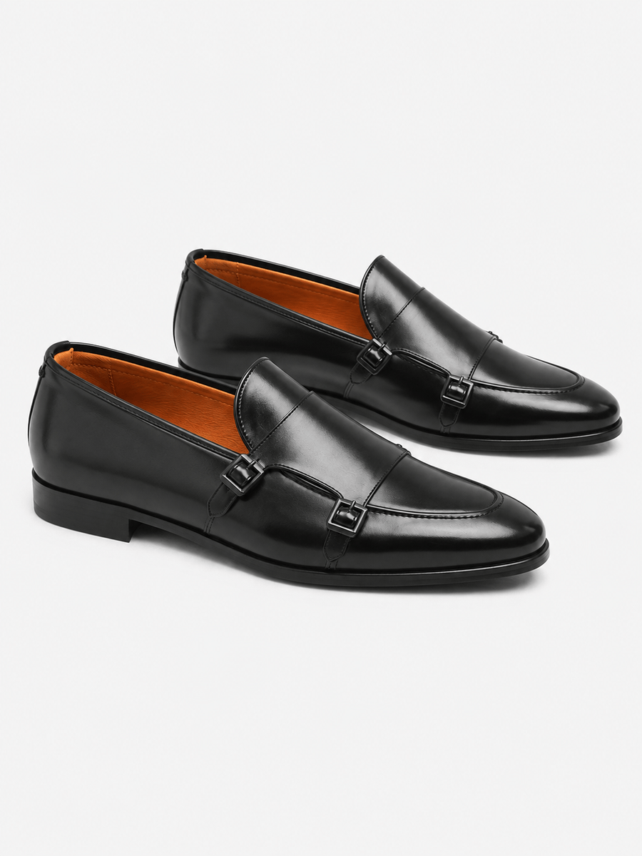 Casa Bellori Maxime – Chaussure Monk à Double Boucle Noire