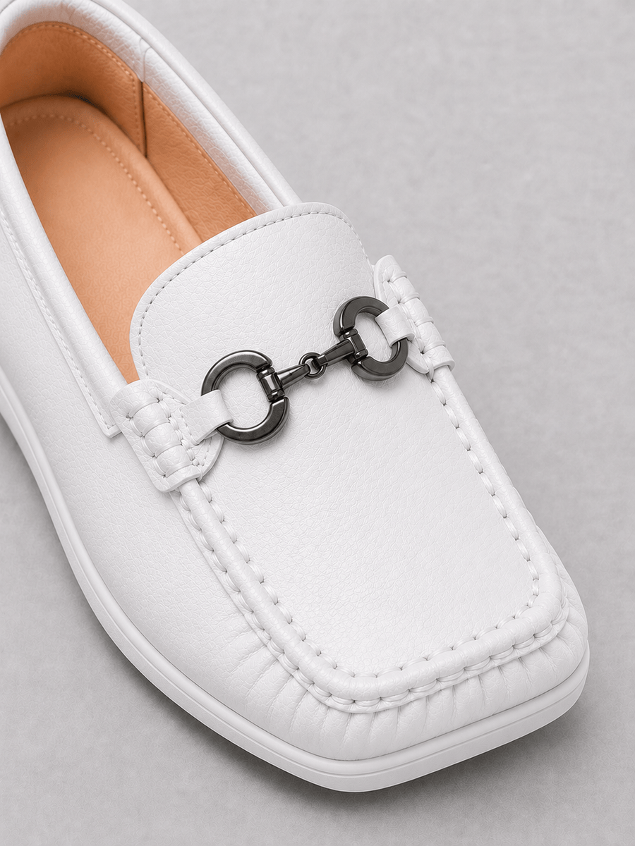 Casa Bellori Milo – Mocassin blanc enfant garçon