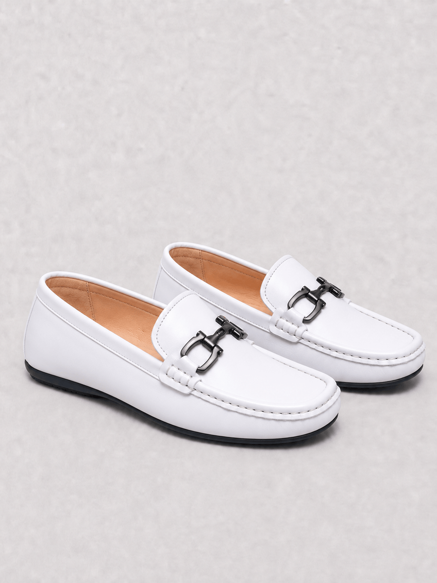 Casa Bellori Milo – Mocassin blanc enfant garçon