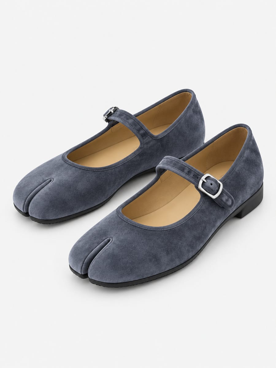 Casa Bellori Ninon – Babies tabi Mary Jane à boucle femme – Bleu