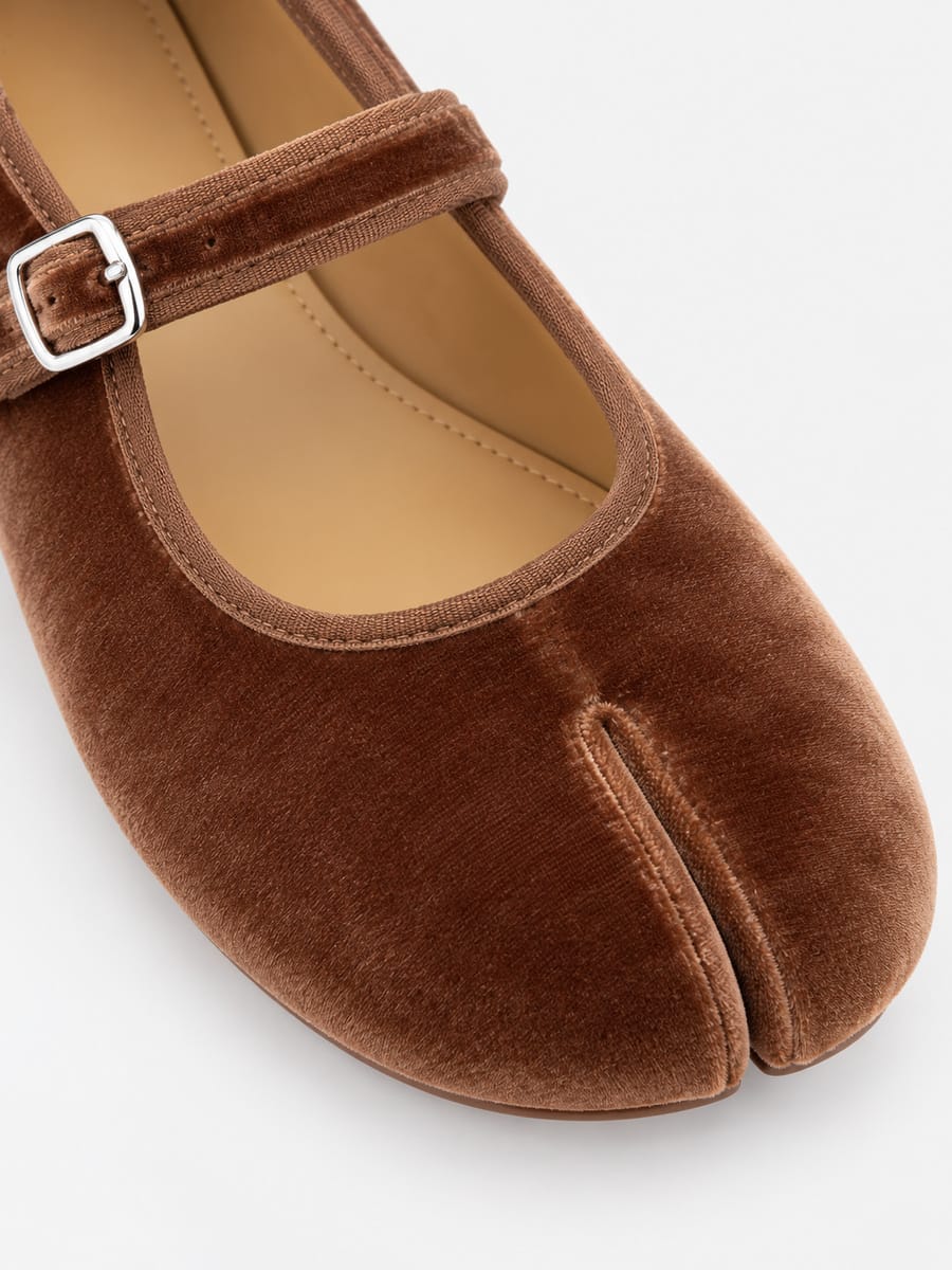 Casa Bellori Ninon – Babies tabi Mary Jane à boucle femme – Marron