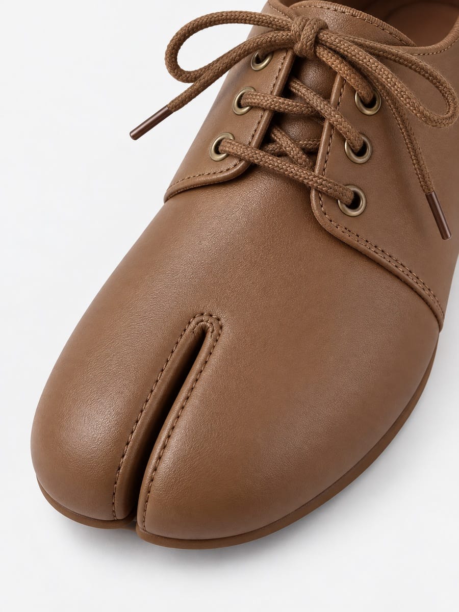 Casa Bellori Octavie – Derby tabi à lacets femme – Marron