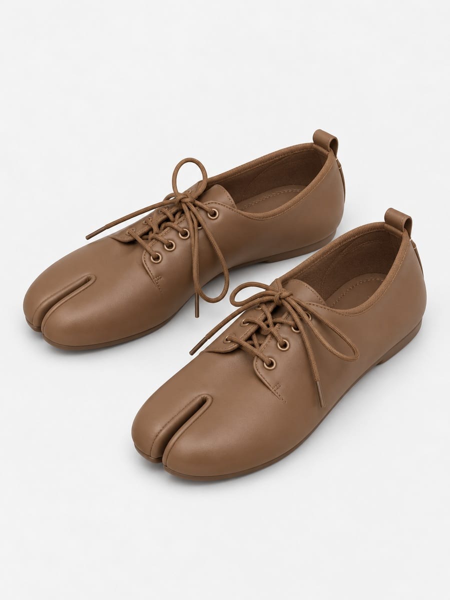 Casa Bellori Octavie – Derby tabi à lacets femme – Marron