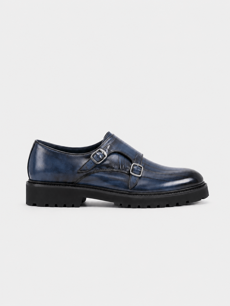 Casa Bellori Odilon – Mocassin bleu à double boucle homme