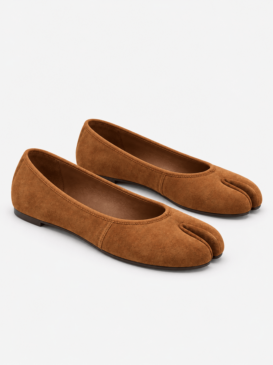 Casa Bellori Ornella – Ballerine tabi souple femme – Marron