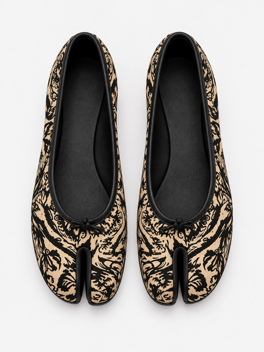 Casa Bellori Ornella – Ballerine tabi souple femme – Zébré