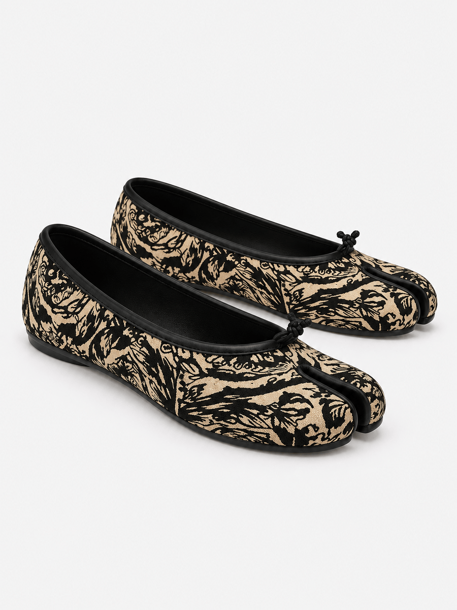 Casa Bellori Ornella – Ballerine tabi souple femme – Zébré