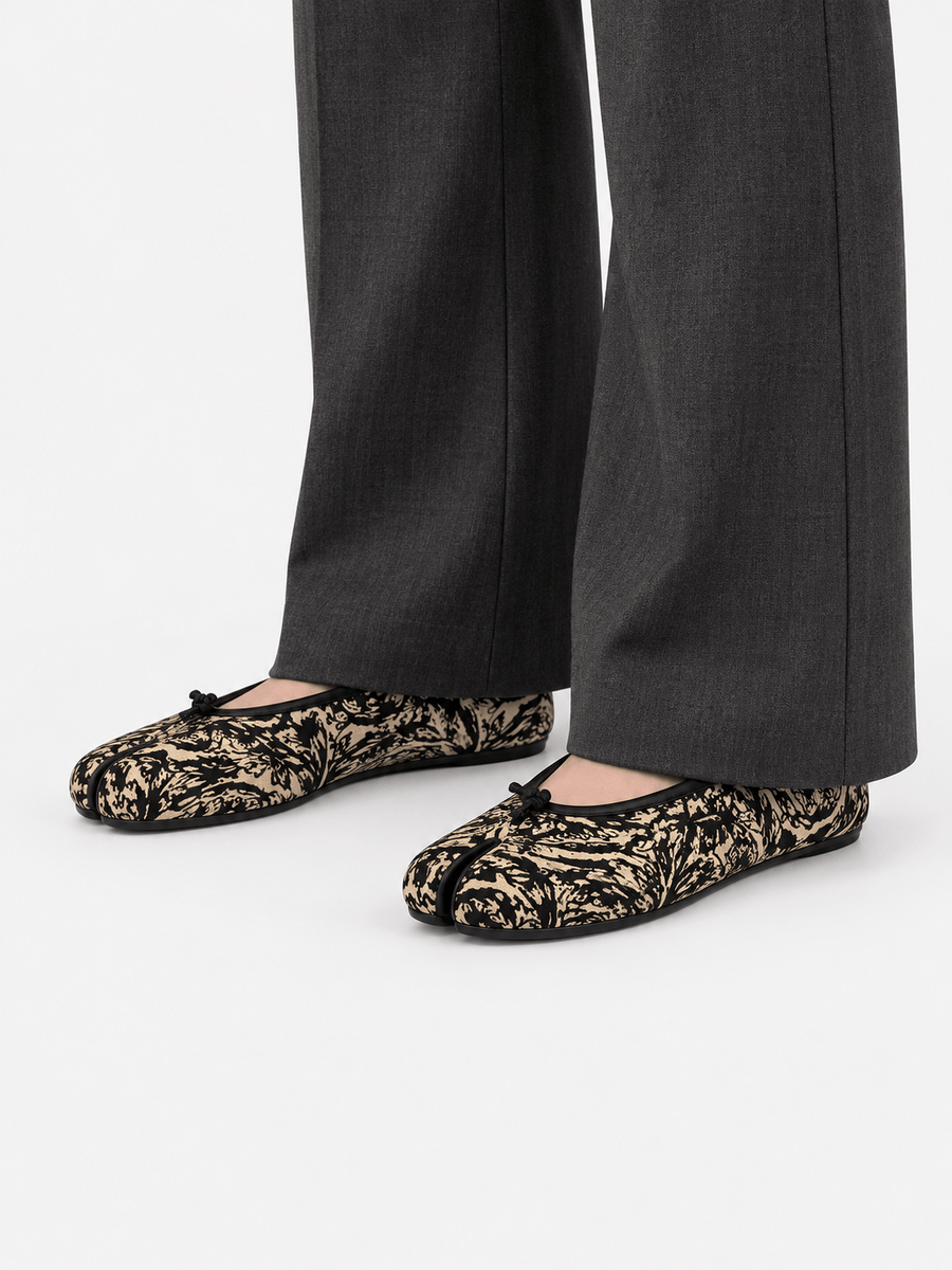 Casa Bellori Ornella – Ballerine tabi souple femme – Zébré