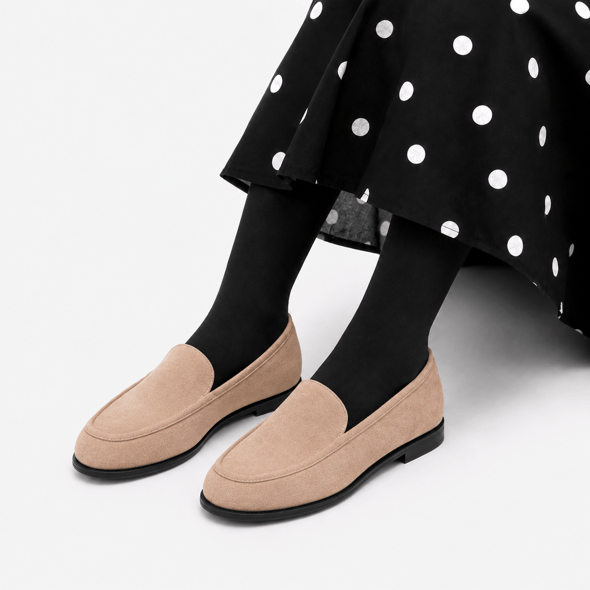 Casa Bellori Pénélope – Mocassin en cachemire rose femme