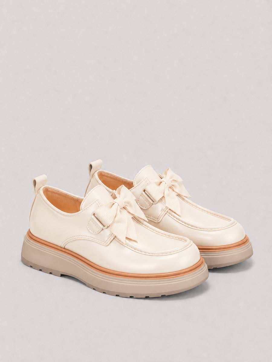 Casa Bellori Rose – Mocassin beige enfant fille