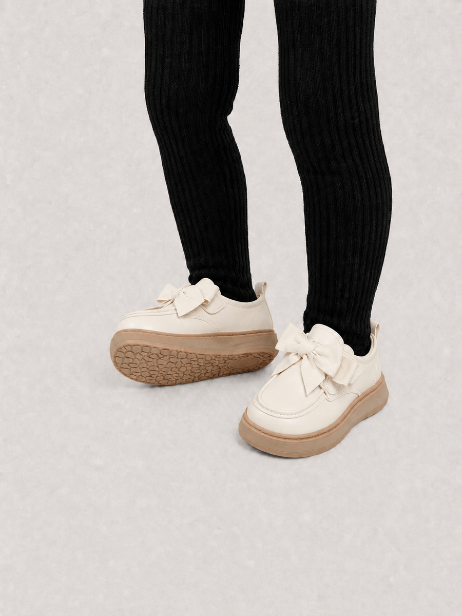 Casa Bellori Rose – Mocassin beige enfant fille