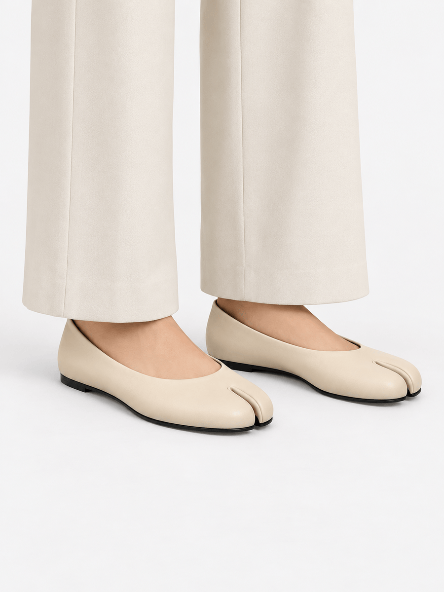 Casa Bellori Serena – Mocassin tabi plat femme – Beige
