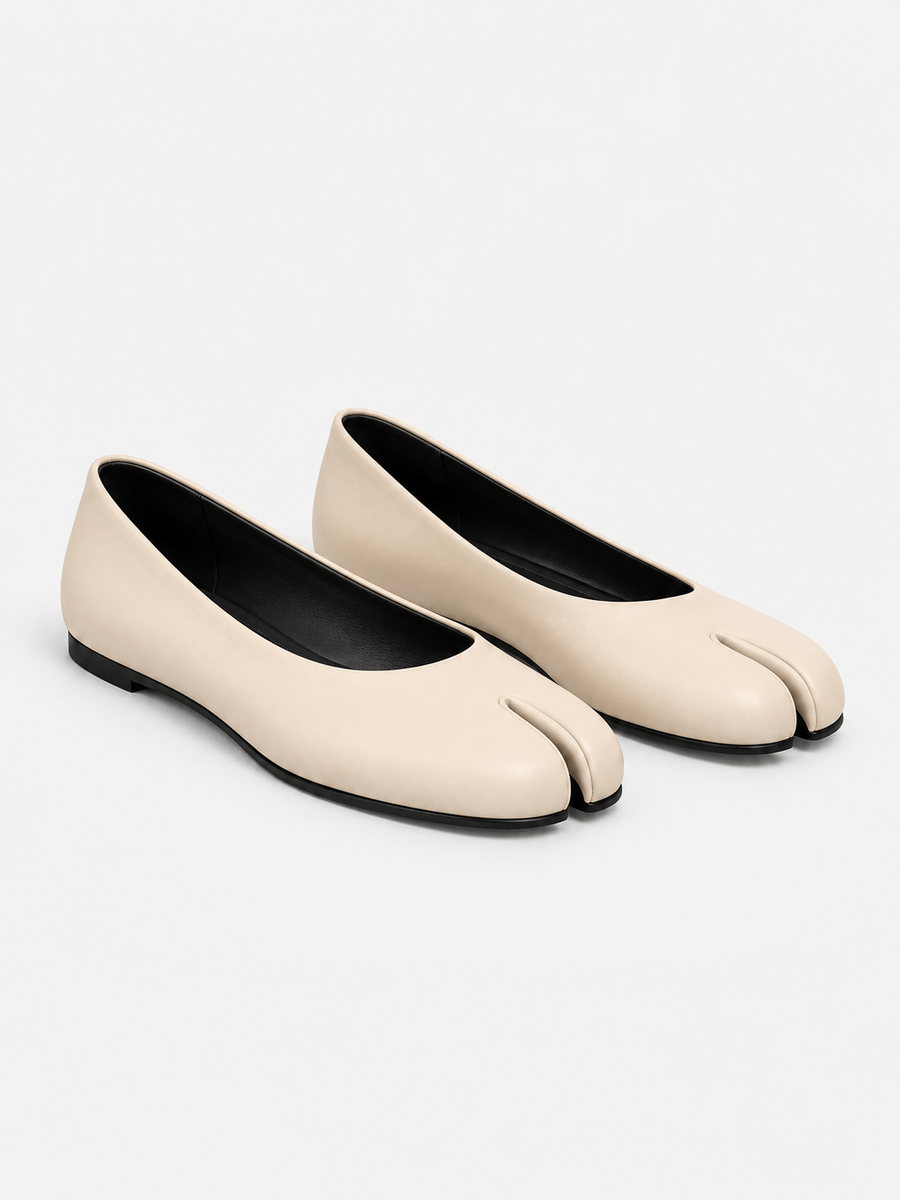 Casa Bellori Serena – Mocassin tabi plat femme – Beige