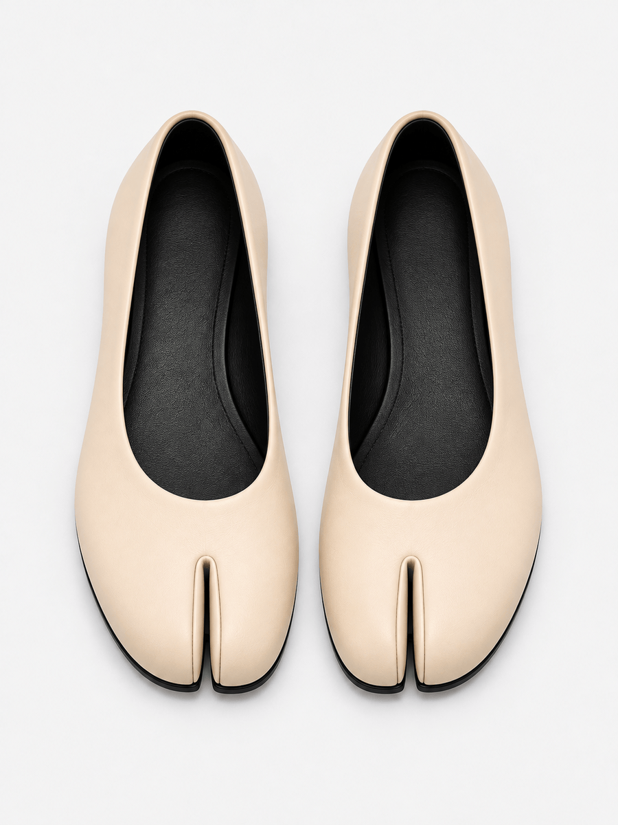 Casa Bellori Serena – Mocassin tabi plat femme – Beige