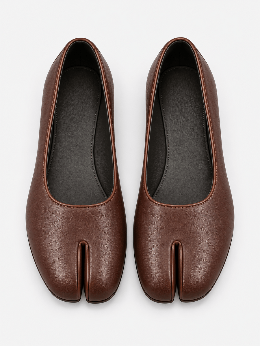 Casa Bellori Serena – Mocassin tabi plat femme – Café