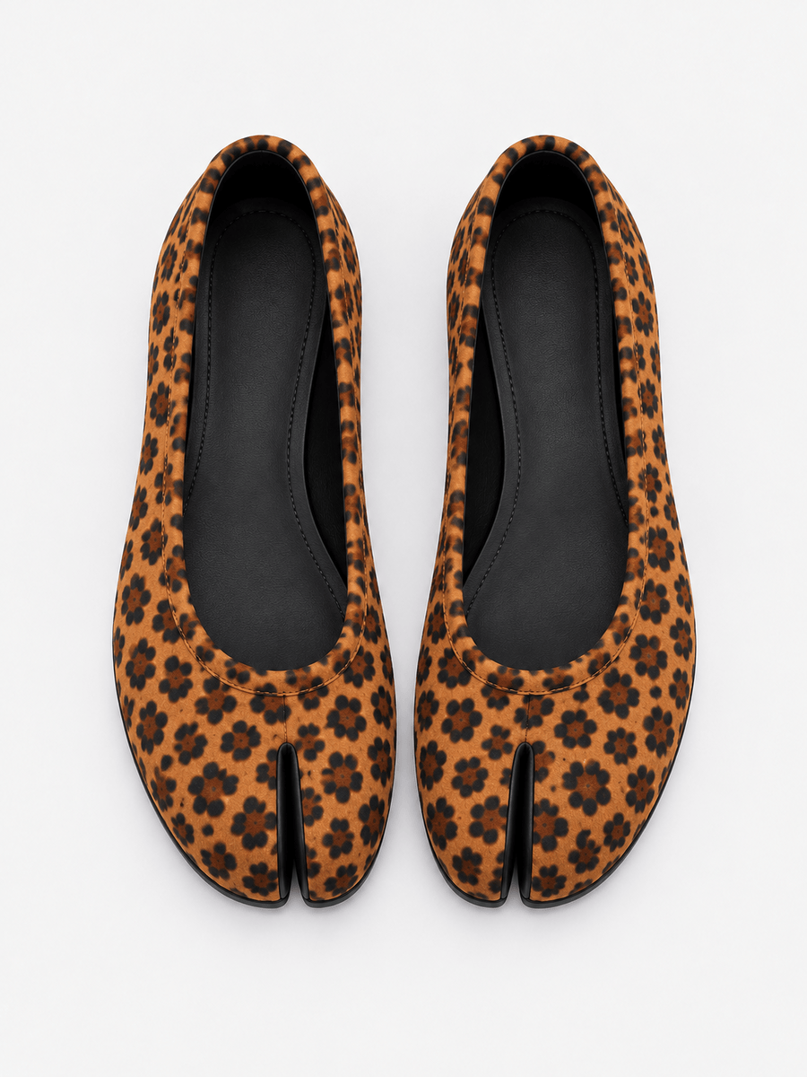 Casa Bellori Serena – Mocassin tabi plat femme – Léopard
