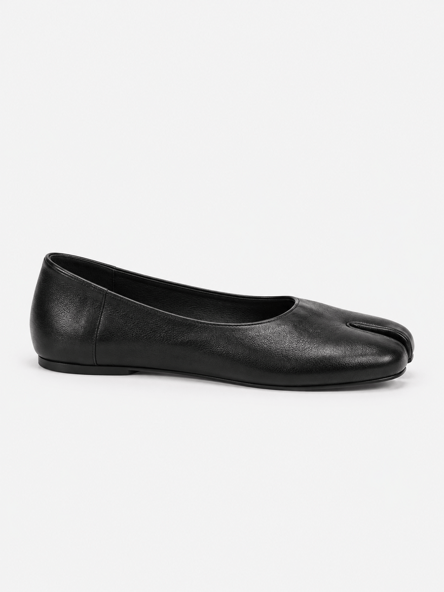 Casa Bellori Serena – Mocassin tabi plat femme – Noir