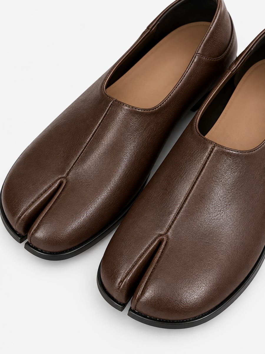 Casa Bellori Suzon – Mocassin tabi souple femme – Café