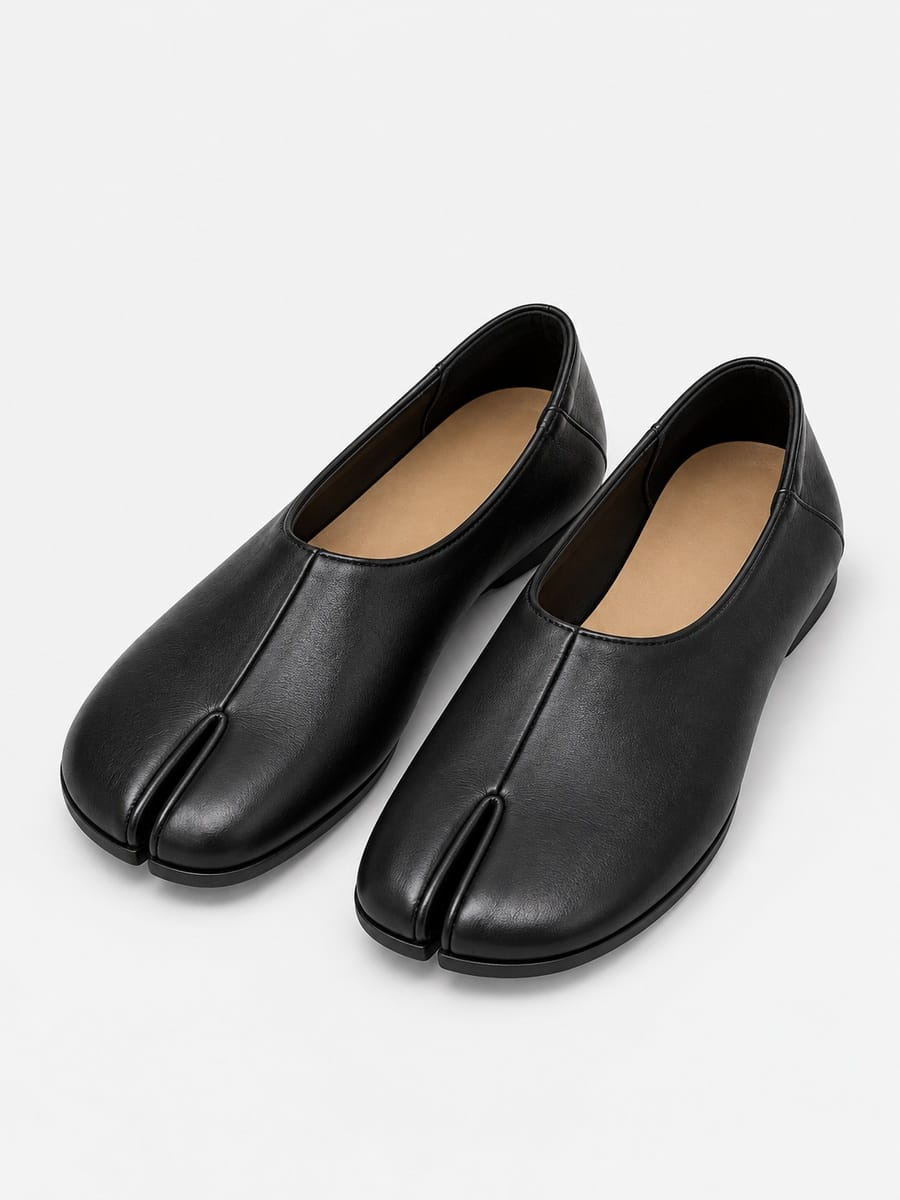 Casa Bellori Suzon – Mocassin tabi souple femme – Noir